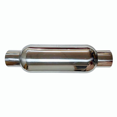 2.25"Inlet/Outlet Turbine Muffler Exhaust 304 Stainless Glass Pack Dual Wall