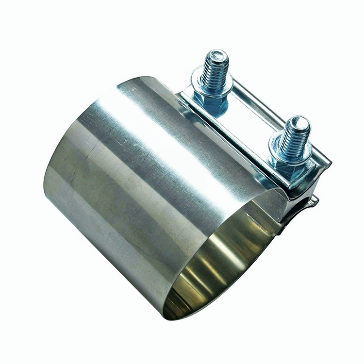 2 1/2" Stainless Steel Flat Band Exhaust Clamp 2.5" ID Sleeve Coupler T304