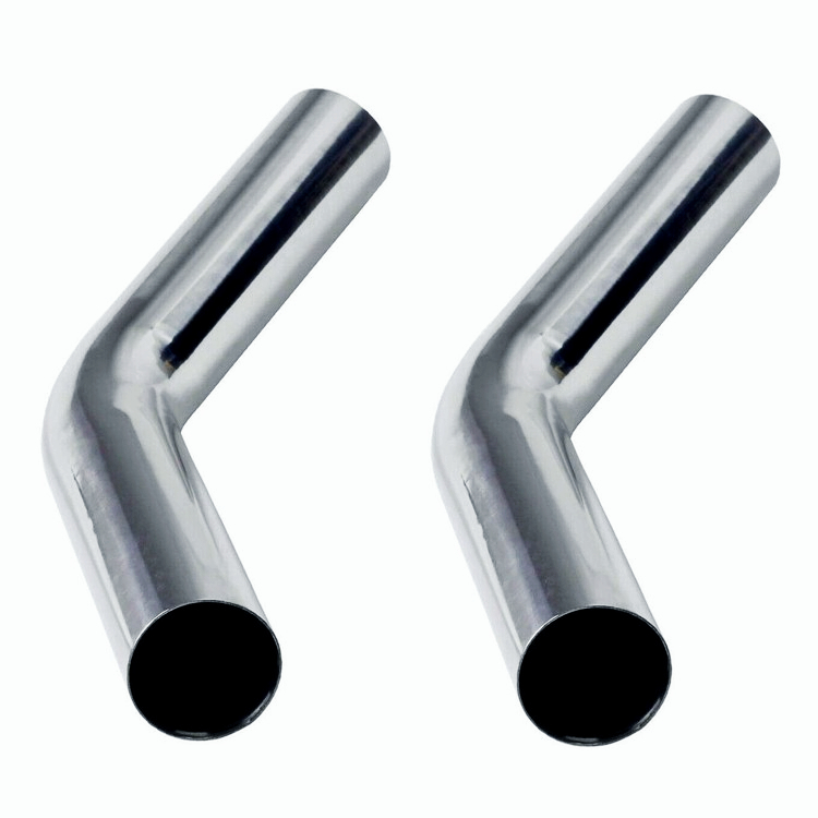 T-304 S/S 45 Degree Stainless Steel Exhaust Pipe Tubing 2 Ft long OD:3''/76mm