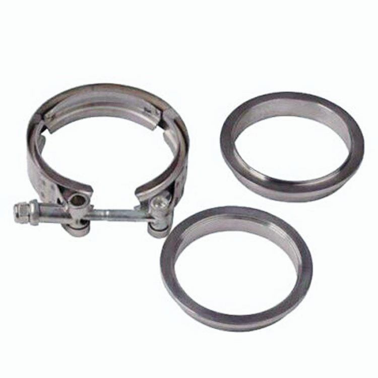 4" Inch Turbo Exhause Down Pipe Stainless Steel V-Band Clamp with Flange #304