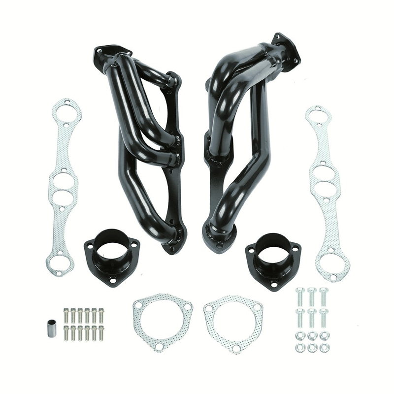 Engine Swap Headers for Small Block Chevrolet Chevy Blazer S10 S15 283 302 350 V8 Black